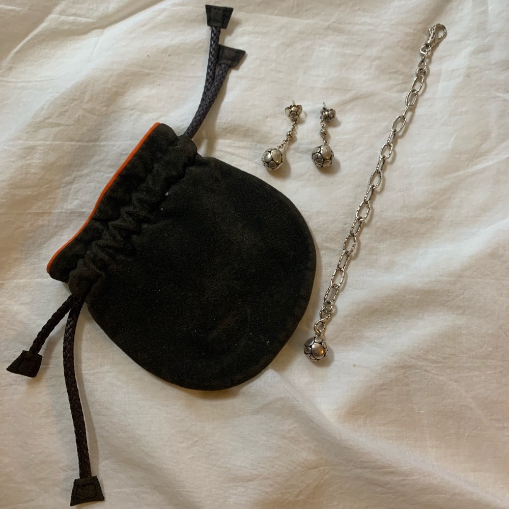 John Hardy earrings and bracelet set